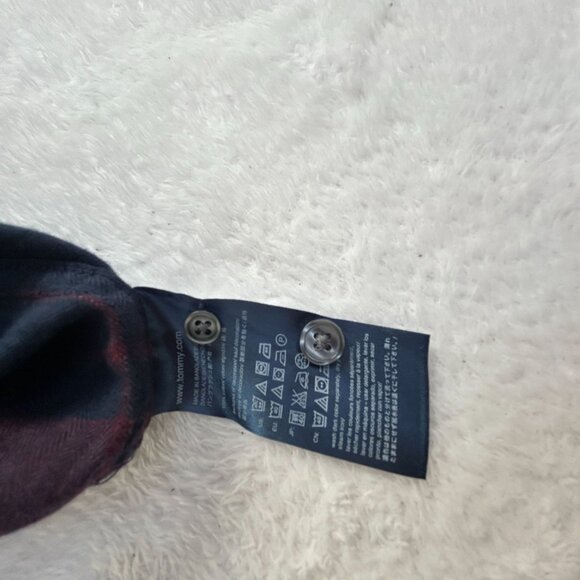 Tommy Hilfiger Mens Custom Fit Long Sleeve Button Up Plaid Shirt Medium Red New - Picture 4 of 7